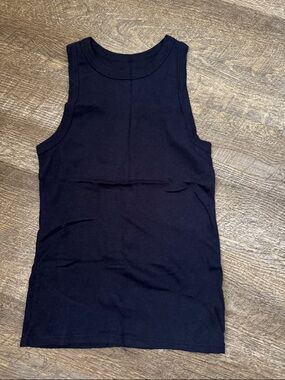 a new day Black Ribbed Sleeveless Tank Top